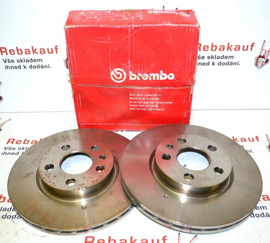Přední brzdové kotouče CITROEN - FIAT - PEUGEOT - 257,5 mm - BREMBO