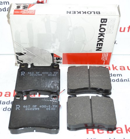 Přední brzdové destičky MERCEDES BENZ S-CLASS W140 93-98 , W124 92-93