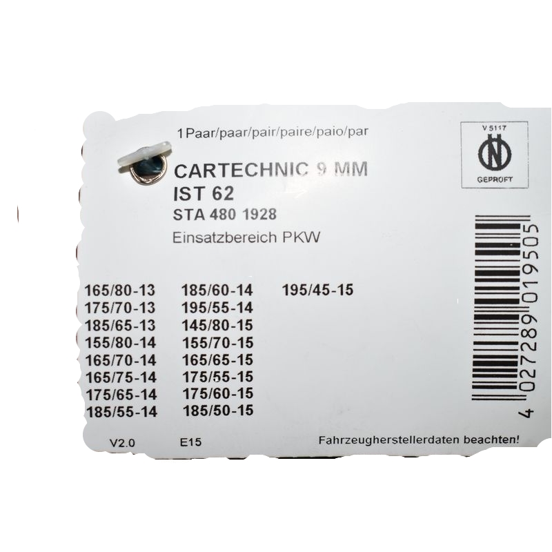 Sněhové řetězy CARTECHNIC IST62 - super 9 mm - R13 R14 R15