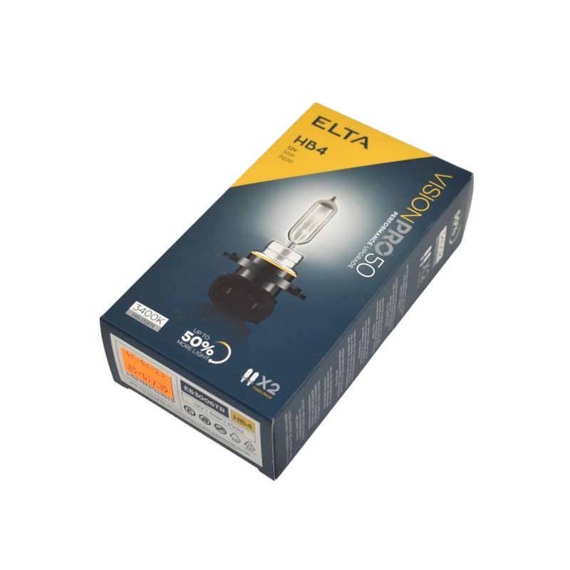 Žárovka ELTA 12V HB4 51W P22d VisionPro +50% - sada 2 ks
