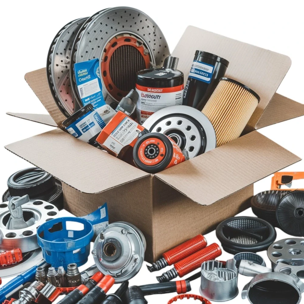 Mystery Box autodíly - vel. M 45x33x25 cm - nové díly - cca 30 ks