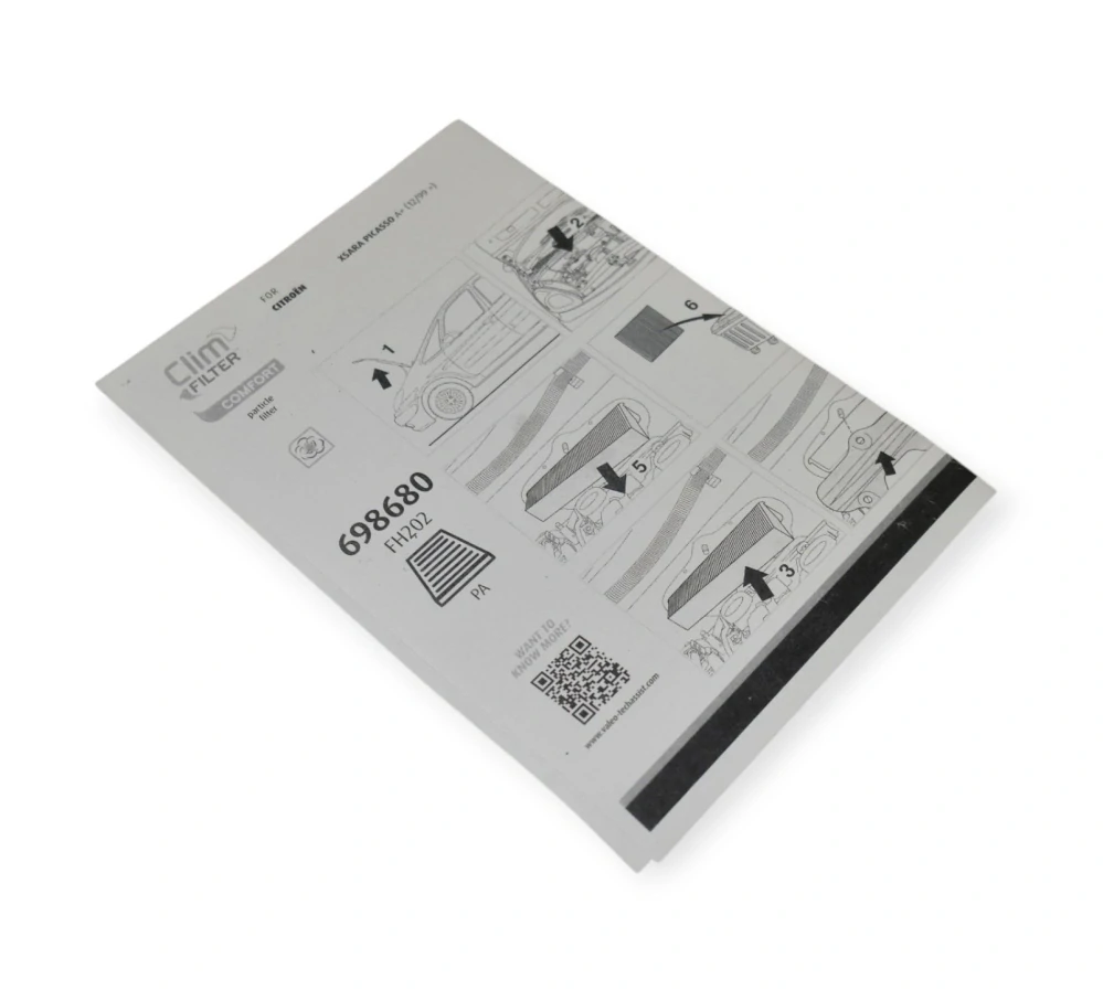 Pylový - kabinový filtr interiéru CITROEN XSARA PICASSO N68 1999-2012