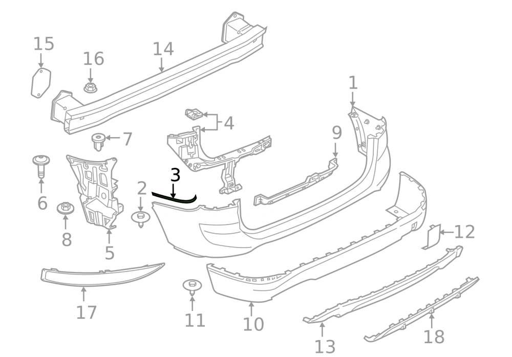 Levá ochranná folie zadní nárazník BMW X1 F48 2014-2022 - ORIGINÁL