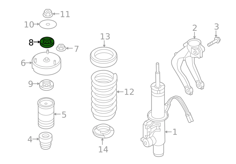 Opěrné ložisko přední tlumič pérování BMW X5 E70 , X6 E71 - ORIGINÁL