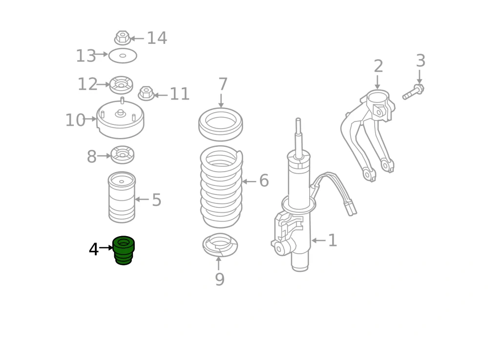 Doraz přední tlumič pérování BMW X5 E70 , X6 E71 2006-2014 - ORIGINÁL