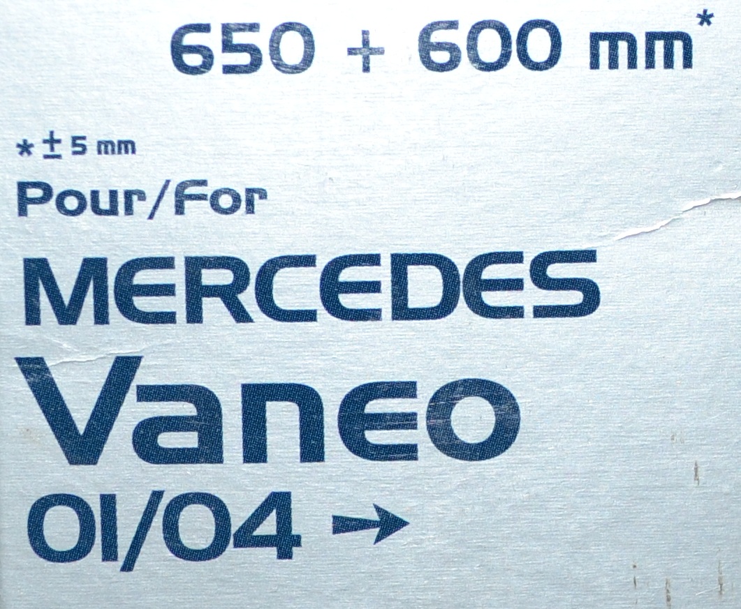 Sada stírátka VALEO přední stěrače okna MERCEDES BENZ VANEO 2004-2005