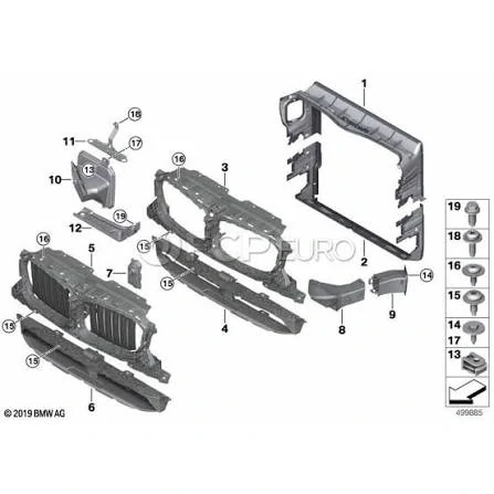 Horní motorek klapky vzduchu chladiče BMW X3 G01 , X4 G02 - ORIGINÁL