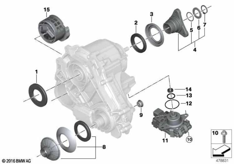 Zavěšení převodovky BMW G20 G21 G22 G30 G31 G32 G01 G02 G05 - ORIGINÁL