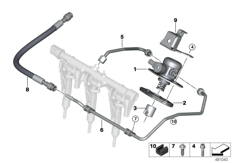 Krycí plech vstřikovací čerpadlo BMW X1 F48 , X2 F39 - MINI F54 F60