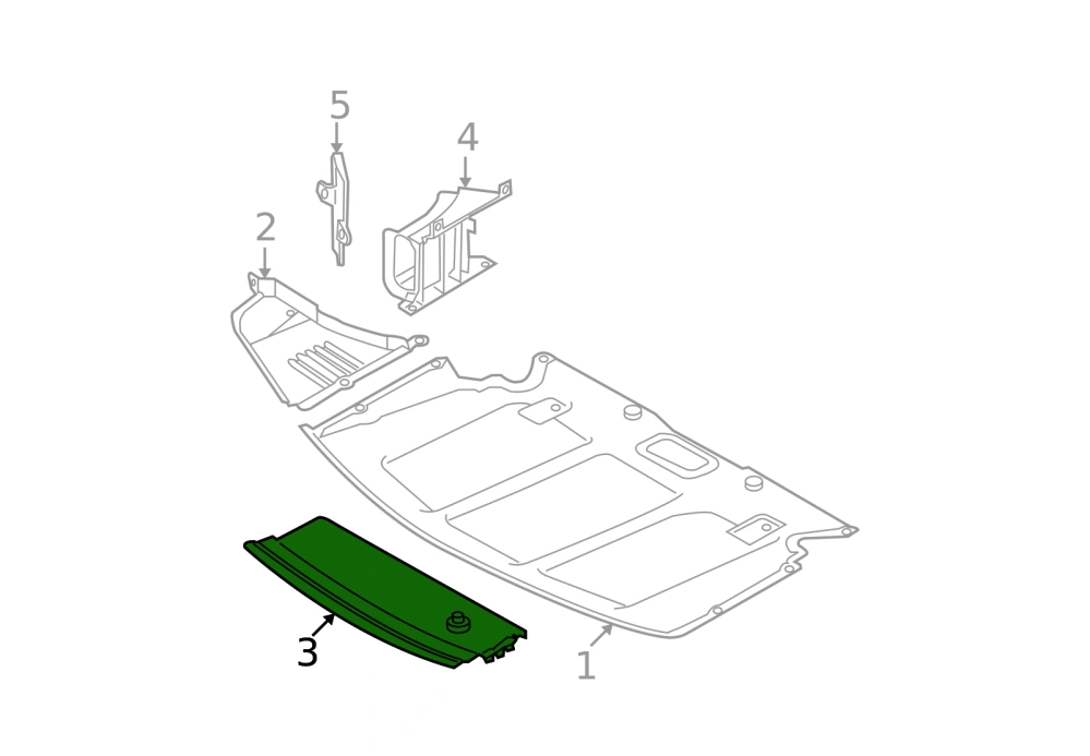Vedení vzduchu chladiče - dolní BMW 5 E60 E61 2001-2007 - ORIGINÁL