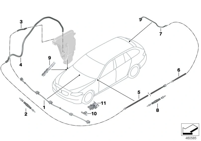 Sada trysek ostřikovačů čelní sklo BMW X6 E71 E72 2007-2014 - ORIGINÁL